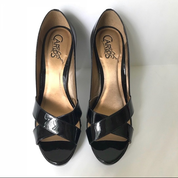 Carlos Santana Patent Leather Black Heels size 8 - Picture 3 of 8
